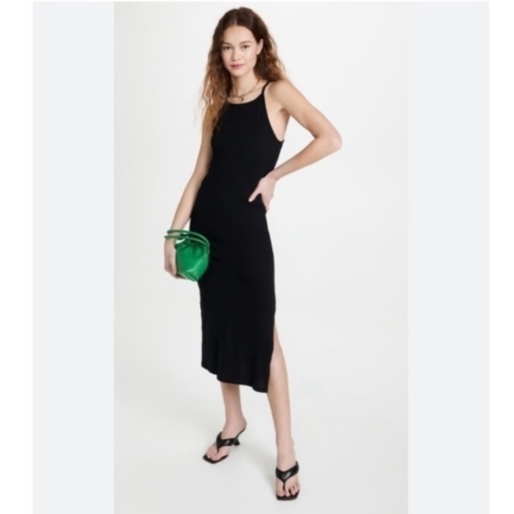 Black Bodycon Midi Dress - Women's Black Dress